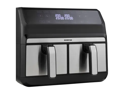 Airfryer Inventum 2x4l 1700w zwart rvs