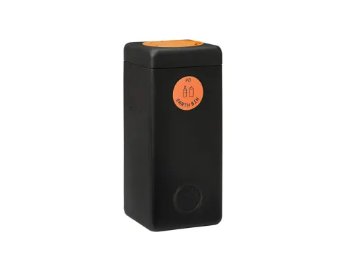 Afvalbak 60 liter EarthBin zwart oranje