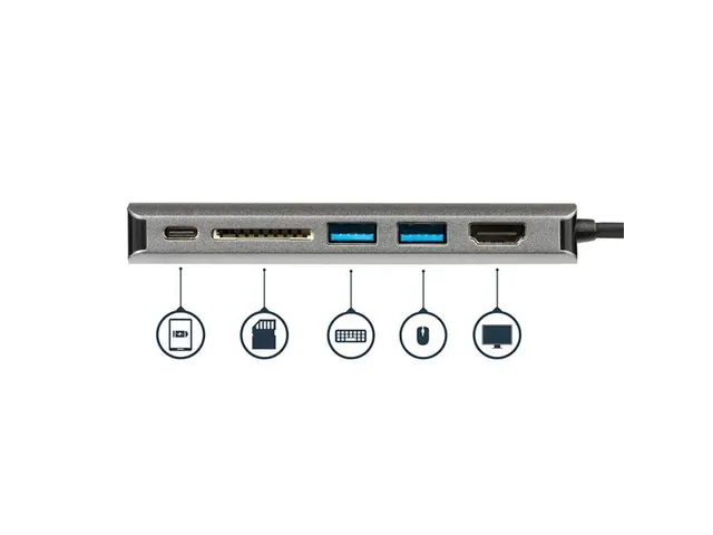 Usb-c 6-in-1 Multiport Adapter Sd Kaartlezer