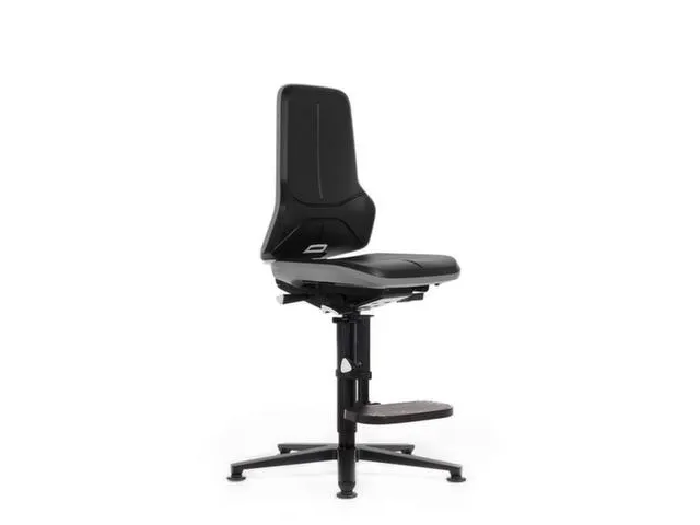 Siège D'atelier Assise H 590-870Mm Méc. Synchrone Bande Flex. Grise