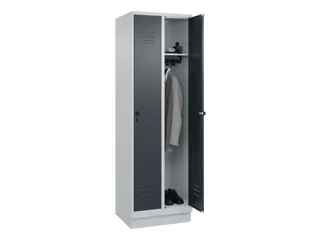 locker,HxBxD 1950x600x500mm,2vak,vak B 300mm,draaigrendel,sokkel - 3