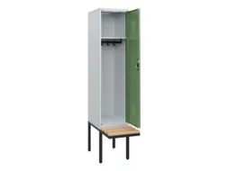 locker met bank,HxBxD 1950x400x815mm,1vak,vak B 400mm,cilinderslot