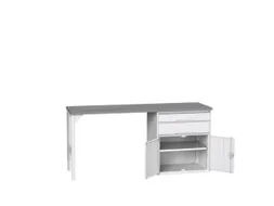 werkbank,HxBxD 930x2000x600mm,linoleumblad,2voeten/1container
