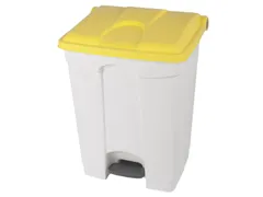 pedaalemmer,1x70l,HxBxD 673x495x412mm,romp PP wit,deksel PP geel