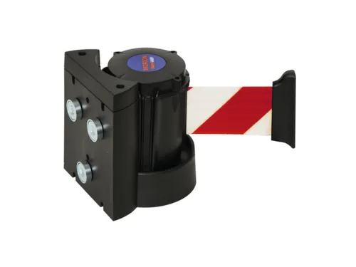 afzetsysteem voor wandmontage,m. 1riem(en),LxB 3m x50mm,riem rood/wit