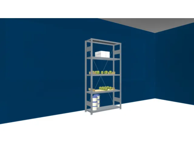 Rvs Inhaakstelling Basis 2000x1060x335mm 5legborden Vaklast 200kg