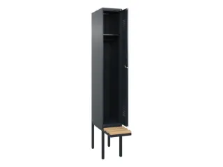 locker met bank,HxBxD 2120x300x815mm,1vak,vak B 300mm,cilinderslot - 1