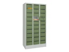 Postsorteerkast 1850x930x500mm 3x10 Vakken Ral7035 Front Ral6011