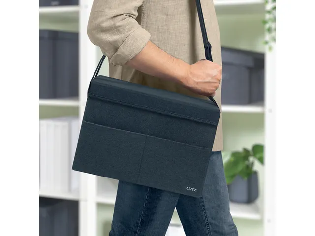 Leitz Stoffen Compacte Hot Desking Opbergtas met deksel grijs