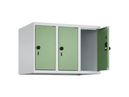 opzetkast,v. locker,3vak.,vak B 250mm,HxBxD 500x750x500mm,vleugeldeur