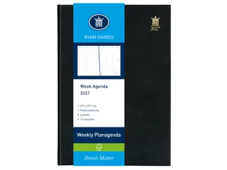 Agenda 2027 Ryam Weekly Mundior 7dagen/2pagina's zwart - 1