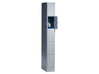 lockerkast,HxBxD 1950x240x480mm,1x5vakken,romp RAL7035,front RAL7035 - 1