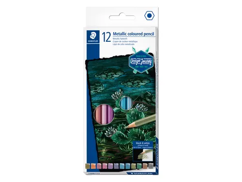 Kleurpotlood Staedtler metallic set à 12 kleuren