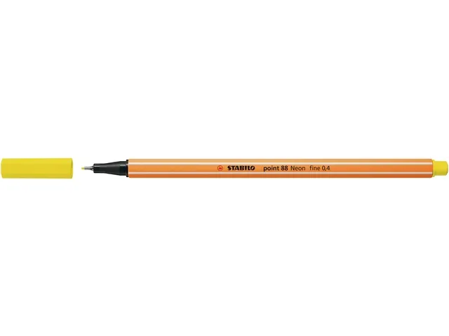 Fineliner STABILO point 88/024 neon geel 0.4mm