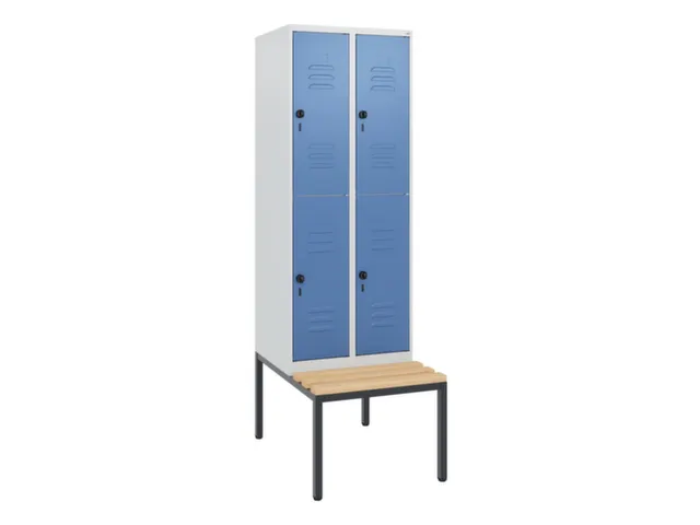 armoire vestiaire avec banc à deux niveaux HxlxP 1950x600x815mm