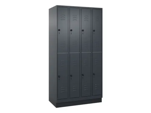 dubbeldekse locker,HxBxD 1950x1000x500mm,4x2vak.,vak B 250mm