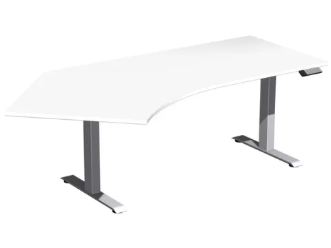 Av. régl. él. hauteur bureau d'angle HxlxP 730-1230x2166x1130mm