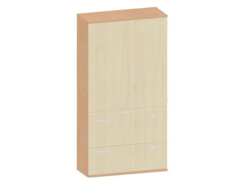 Kantoorkast 1920x1000x430mm Decor Romp Beuken Decor Front Esdoorn