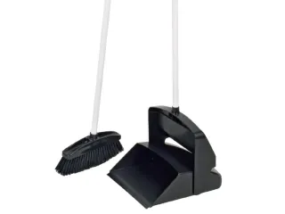 Staand blik met bezem,steekplaat BxD 260x250mm,Werk b 170mm - 1