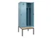 locker met bank,voor scheiding van kleding,HxBxD 2120x800x815mm,2vak
