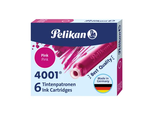 Inktpatroon Pelikan 4001 roze 6 stuks