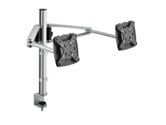 dubbele monitorarm,zuil/2-dlg. arm,m. tafelklem,H 400mm,alu/kunststof