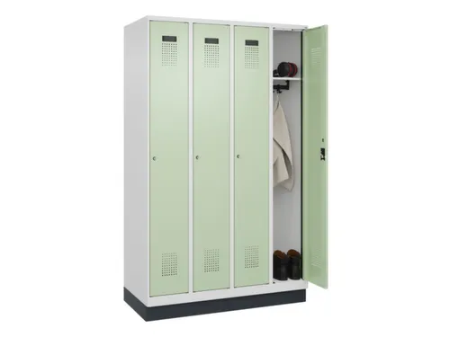 locker,HxBxD 1950x1200x500mm,4vak,vak B 300mm,cil.-slot,sokkel