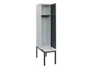 locker met bank,HxBxD 1950x400x815mm,1vak,vak B 400mm,cil.-slot - 2
