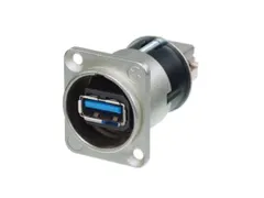 Neutrik - Omkeerbare USB 3.0Genderwisselaar (Type A En B) - Vernikkel