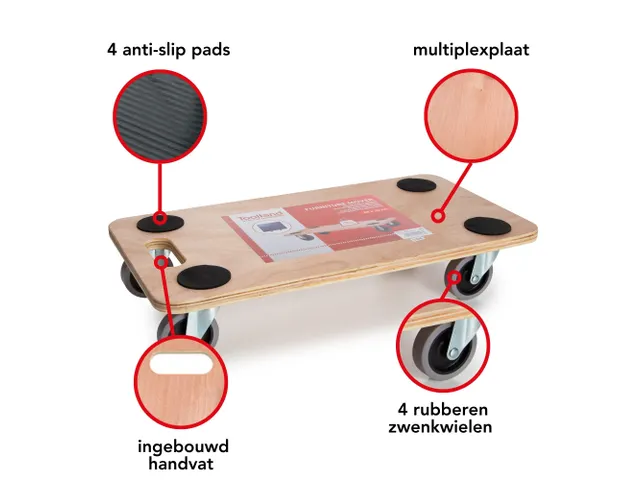 Meubelverplaatser 56x30cm Laadvermogen 150kg