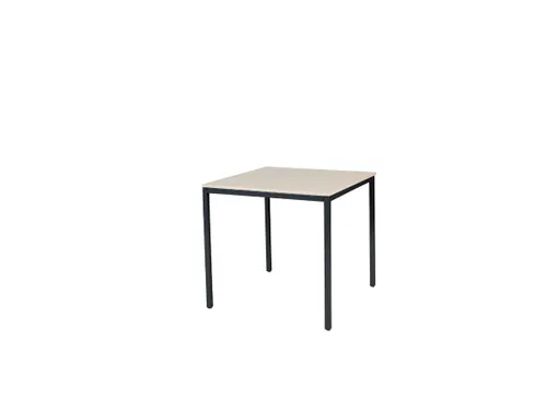 Domino Basic Tafel Vaste Hoogte 800x800mm Robson Eiken Zwart 4-Poots