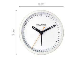 Wekker Nextime Small 9 cm wit - 9