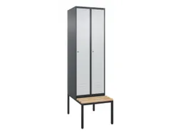 locker voor scheiding van kleding,HxBxD 2120x600x815mm,2vak