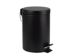 Afvalbak BRASQ pedaalemmer 20 liter zwart rvs