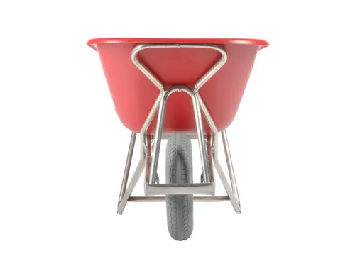 aluminium kruiwagen,90l,HxBxD 870x625x1430mm,HDPE-bak,rood,aluminium