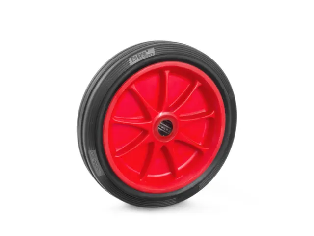 wiel,draagverm. 300kg,massief rubber,ØxB 260x56mm,rollager