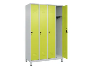 locker,HxBxD 1950x1200x500mm,4vak,vak B 300mm,draaigrendel,voeten - 2