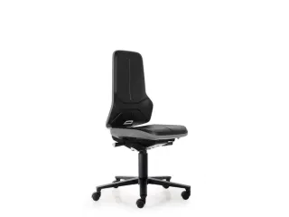 Modulaire draaistoel 450-620mmx470mm voetkruis zwart wielen grijs - 3