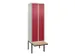 locker voor scheiding van kleding,HxBxD 2120x600x815mm,2vak