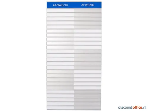 In-uit Bord 45 Namen Magnetisch Aan/afwezigheidsbord Groot