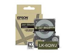C53S672090 Epson 24mm kaki wit LK-6QWJ lettertape mat 8m
