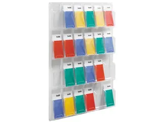 wandfolderhouder HxBxD 1045x766x51mm v. 24xDIN lang transparant - 4