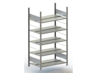 Inhaakstelling Basisveld Verzinkt 1850x1056x636mm 5legborden 80kg - 1