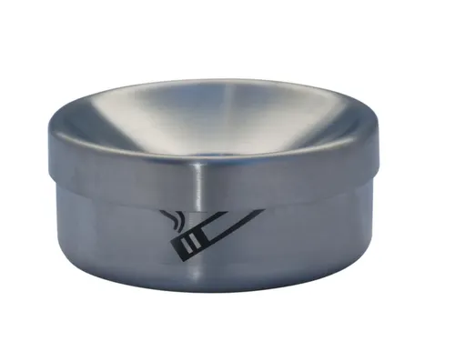 Veiligheidstafelasbak 0.2l HxØ 40x90mm Rvs Blank Gelakt