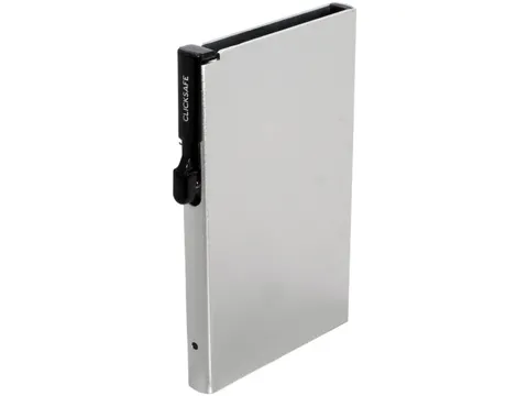 Porte-cartes Clicksafe RFID aluminium argent pour 6 cartes