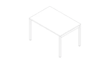bureau HxBxD 730x1200x800mm blad wit 4-voeten wit - 1