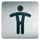 Infobord pictogram Durable 4954 vierkant wc heren 150mm
