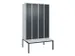 locker voor scheiding van kleding,HxBxD 2120x1200x815mm,4vak