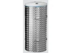 Afvalverzamelaar 120 Liter Rvs/Aluminium Traanplaat Deksel Ral7032