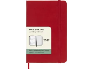 Agenda 2027 Moleskine 12M Weekly 7dag/1pagina pocket hc scarlet red - 2